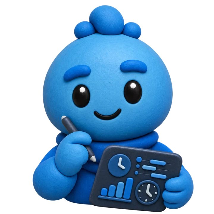 Néti Horaires bleu, avec tablette et stylet